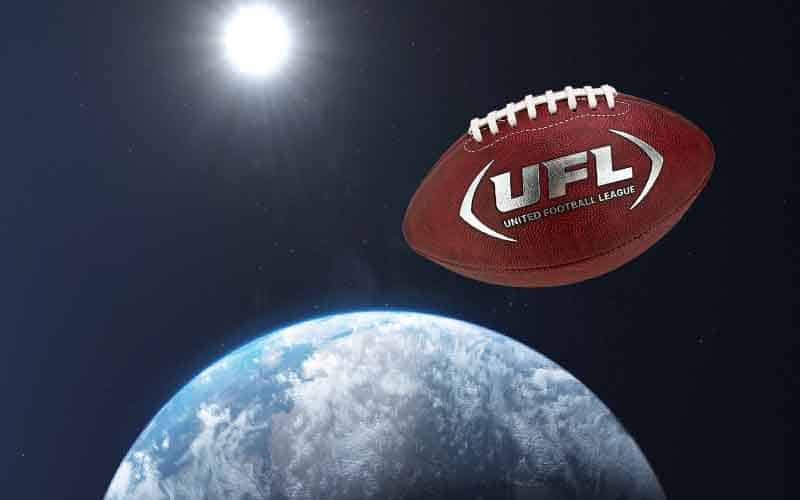 A UFL Football orbiting the Earth