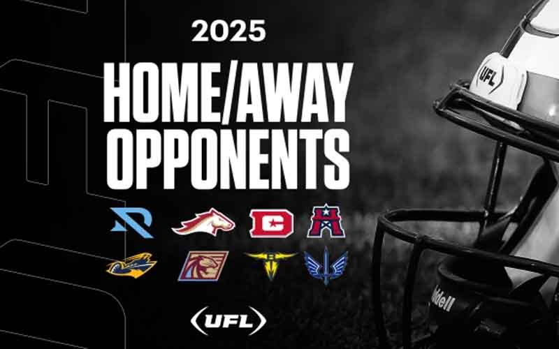 a promo for 2025 UFL home and away opponents