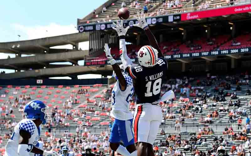 Seth Williams catches pass for Auburn