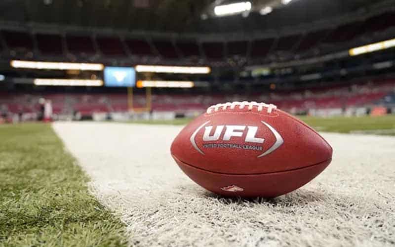 UFL ball on field