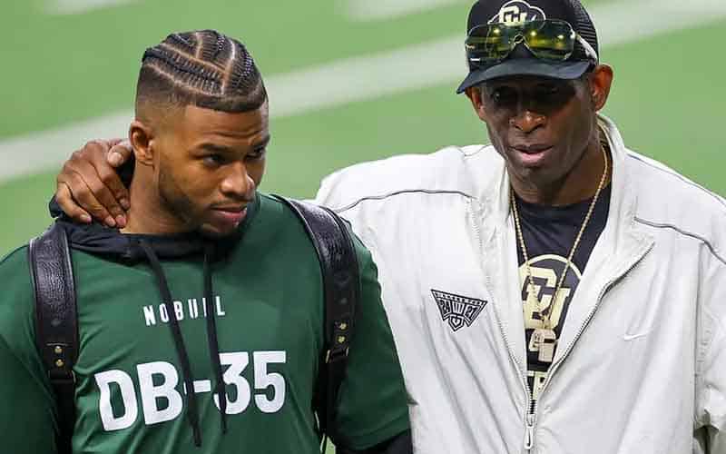Deion and Shilo Sanders at the NFL Combine